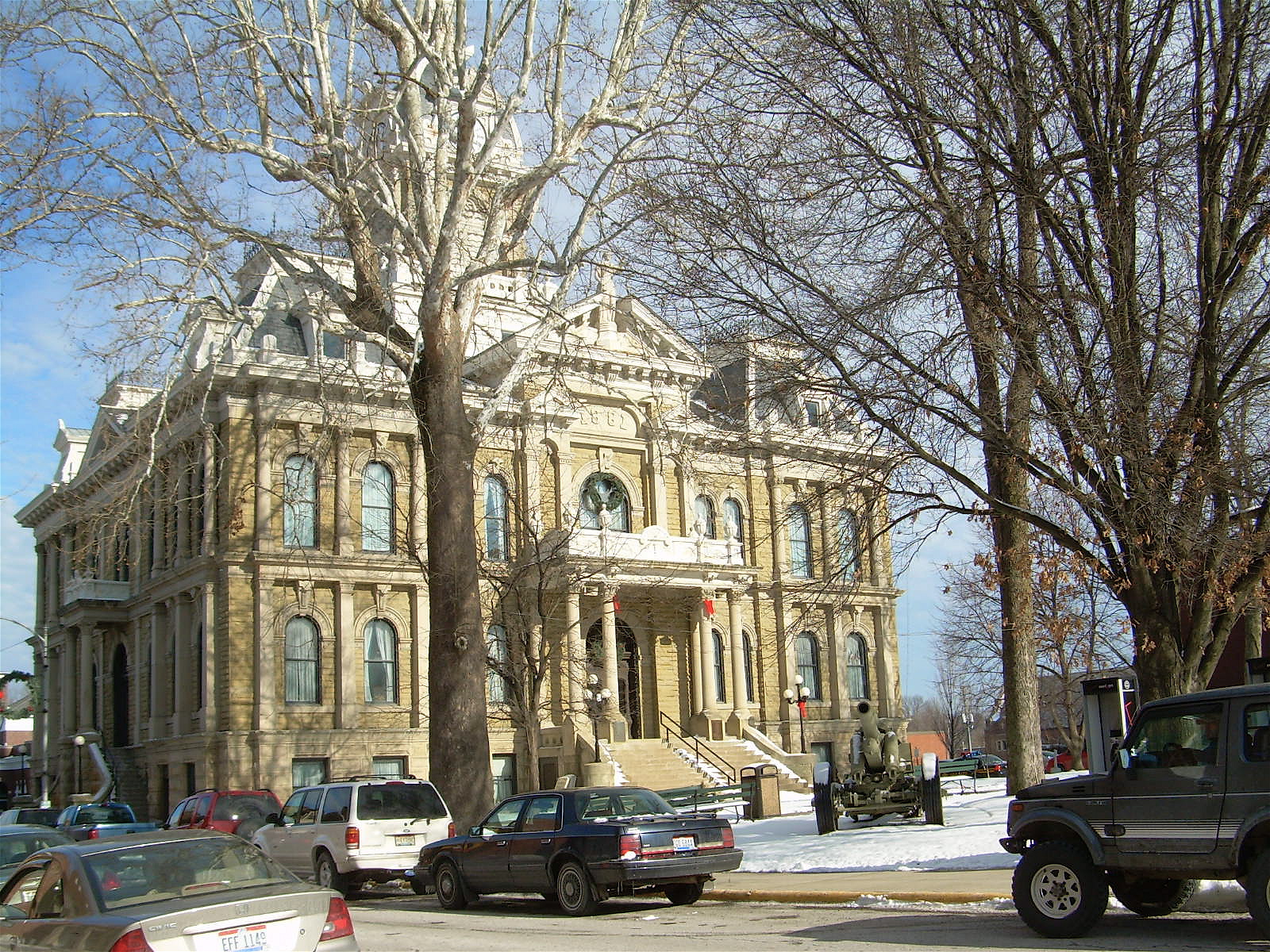 St. Clairsville, Ohio Courthouse with a historic architectural design