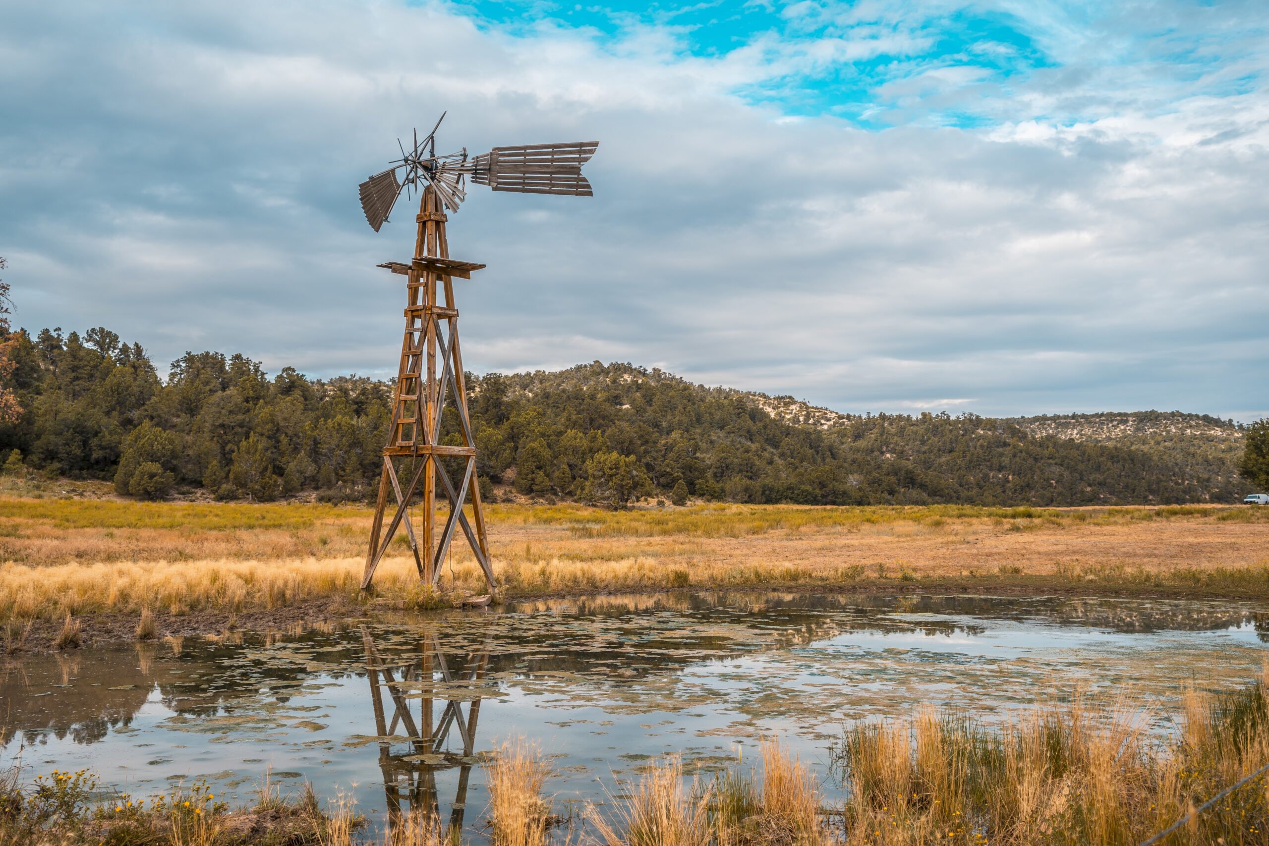 Rural wind meter on the way to the Zion National Park, Utah, United States
